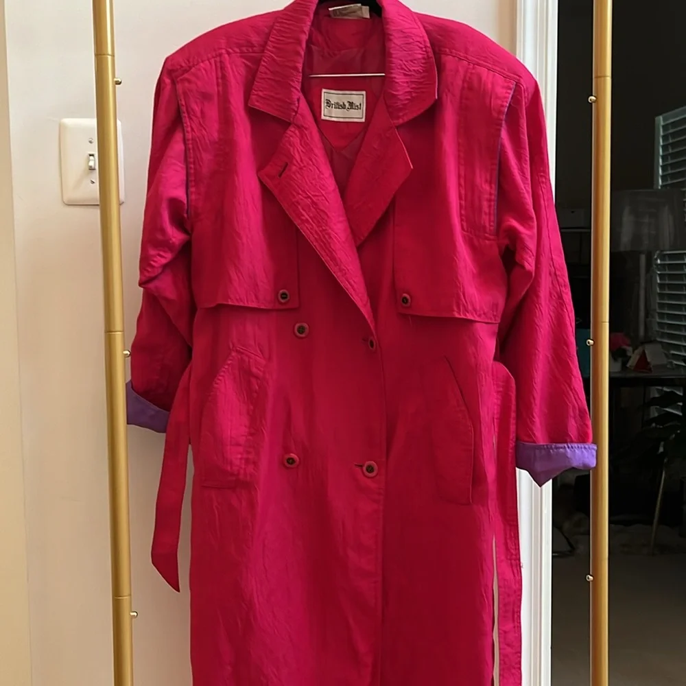 British Mist vintage trench coat size 7/8 - Picture 11 of 16